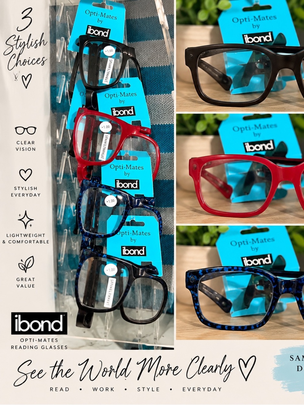 NWT Opti-Mates by ibond Adult Reading Glasses
